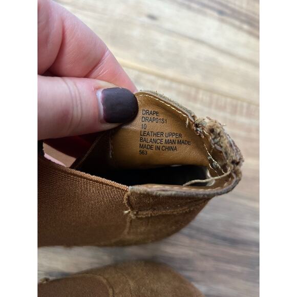 Steve Madden Drape Boot Chelsea Bootie Tan Brown Suede Western Size 10 Women’s - Picture 8 of 9